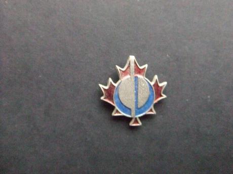 Canada Maple Leaf ( Esdoornbladvlag) met onbekend logo
